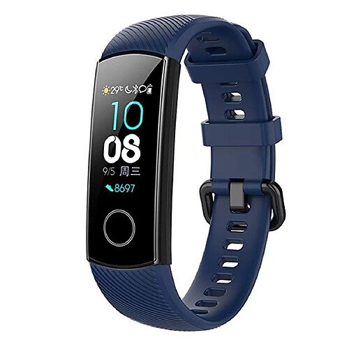 Wewoo Bracelet pour montre connectée en silicone Smartwatch Huawei Honor Band 4 bleu