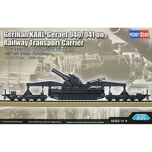 Hobby Boss Maquette Train German Karl-geraet 040/041 On Railway Transport Carrier