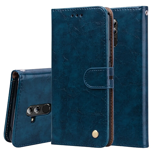 Wewoo Etui à rabat horizontal en cuir de style business à texture cire pour Huawei Mate 20 Lite, avec support