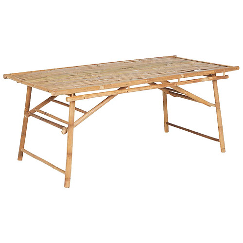 Beliani Table de jardin Bois Bois clair TINDARI