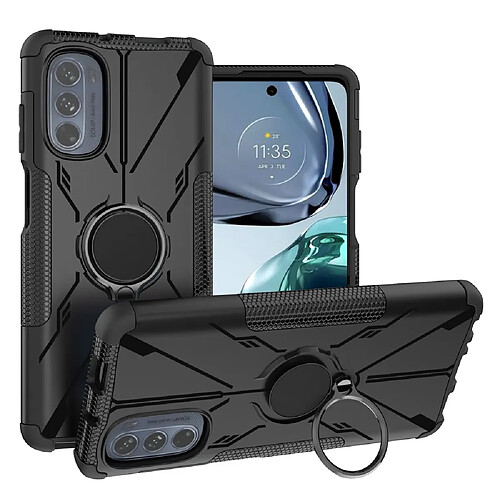 Coque en TPU anti-chute avec béquille pour votre Motorola Moto G62 5G - noir