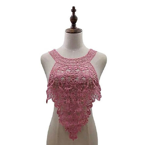 Wewoo Violet Rose Brodé Dentelle Col Fleur En Trois Dimensions Creux Faux Collier DIY Vêtements Accessoires