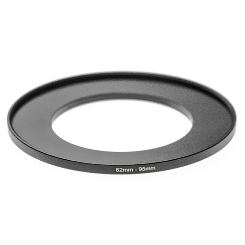 vhbw Bague d'adaptation de filtre Step-Up de 62 mm vers 95 mm pour objectif d'appareil photo - Adaptateur, aluminium (anodisé), noir-mat