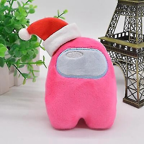 Universal Parmi nous, chapeau de Noël en peluche au jouet 10 cm rose