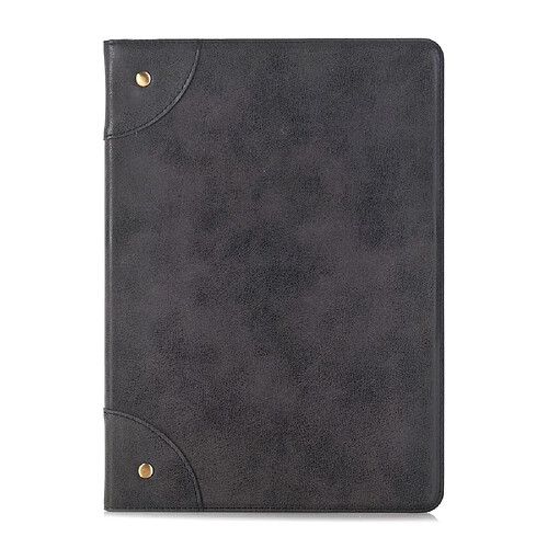 Etui en PU modèle de livre rétro noir pour votre Apple iPad 10.2 (2019)