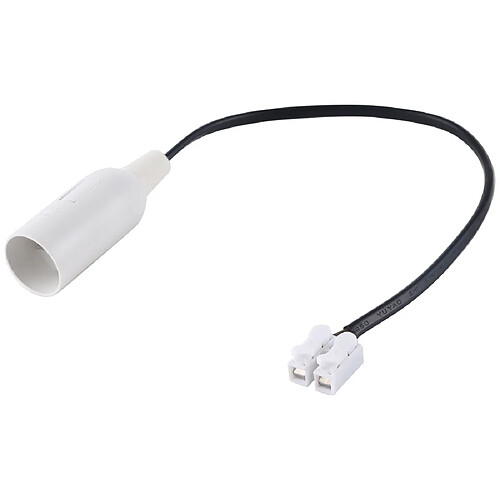 Wewoo Support de base de douille de lampe E14 avec câble de fil électriquelongueur de câble 28 cm blanc