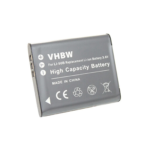 vhbw batterie compatible avec Olympus Mju Tough 6020, Mju Tough 8010, SP-800 UZ appareil photo DSLR (600mAh, 3.6V, Li-Ion)