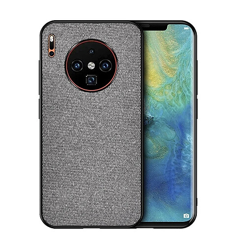 Wewoo Coque Souple Pour Huawei Mate 30 Pro Antichoc Tissu Texture PC + TPU Housse de protection Gris