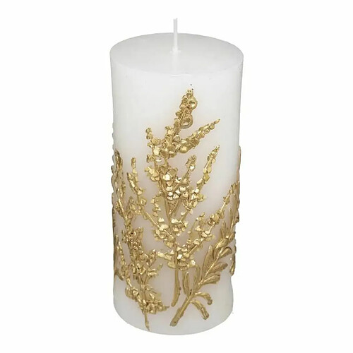 Bougie Déco Fleurs Nouvelle Orléans 14cm Blanc