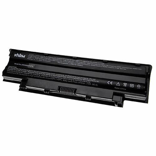 vhbw batterie compatible avec Dell Inspiron 13R Ins13RD-348, 13R Ins13RD-448, 13R Ins13RD-448LR laptop (5200mAh, 11.1V, Li-Polymère, noir)