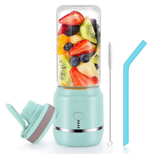 Universal Mélangeur personnel portable, presse-agrumes sans fil rechargeable USB Mélangeur pour smoothies aux fruits |(Bleu)