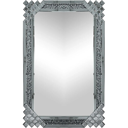 Vivenla Miroir argenté design effet 3D 80 cm x 120 cm collection Danielo DANIELO