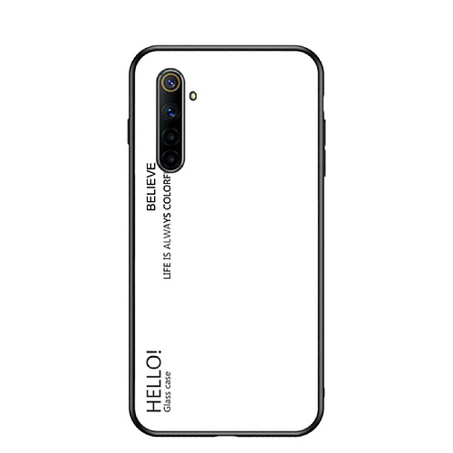 Coque en TPU hybride de couleur dégradé blanc pour votre Realme 6