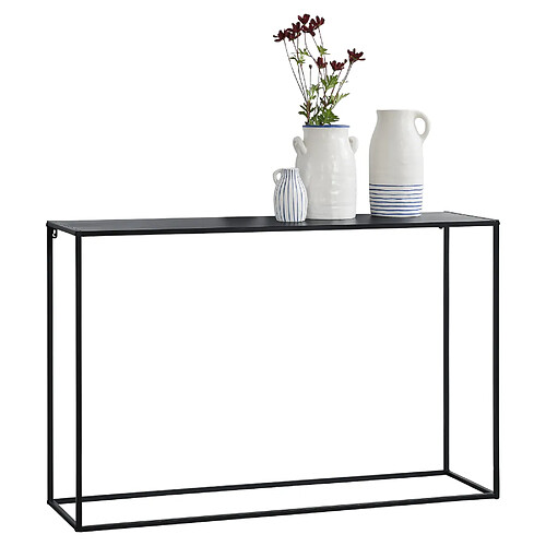 Table Console en Métal 74 x 115 x 32 cm Noir Mat [en.casa]