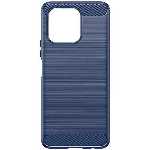 Avizar Coque pour Honor X6a Flexible Effet Carbone Antichoc Classic Carb Bleu Nuit