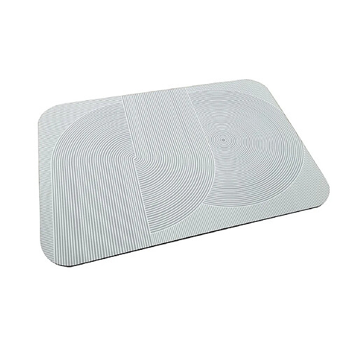 Tapis super absorbent HYDROWONDER - VENTEO - Tapis de bain antidérapant pour la douche - Forte absorption d'eau - Design et confortable - Séchage rapide - 60 x 40 cm - Blanc et Gris