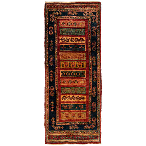 Vidal Tapis de couloir en laine 217x86 multicolore Kashkuli