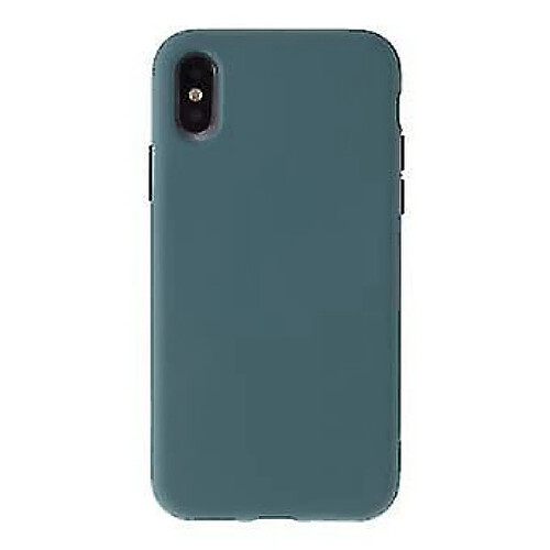 Universal Étui en silicone à boutons latéraux détachables à vert foncé pour votre Apple iPhone XS / X