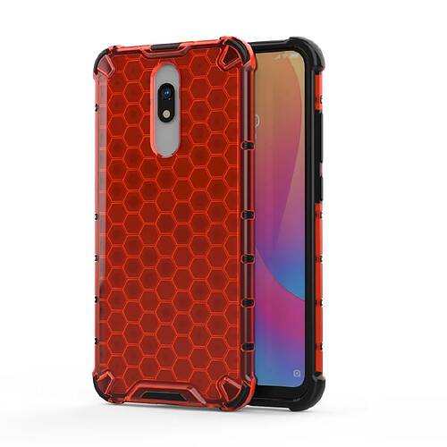 Wewoo Coque Souple Pour Redmi 8 Shuffproof Honeycomb PC + TPU Case Rouge