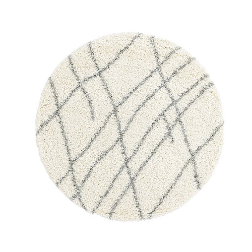 Hadorn Tapis shaggy 155x155 Crème Lachen Fence