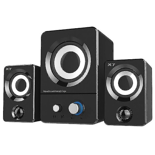 Universal YYH-Stereo Subwoofer Notebook Bourse de 3,5 mm HIF HIF Portable Multimediaspeakers (noir)