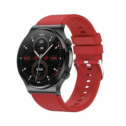 E300 Smart Watch Tft Ecg Hr Surveillance De L'Oxygène Sanguin De La Pression Artérielle Smart Watch Red Tpu