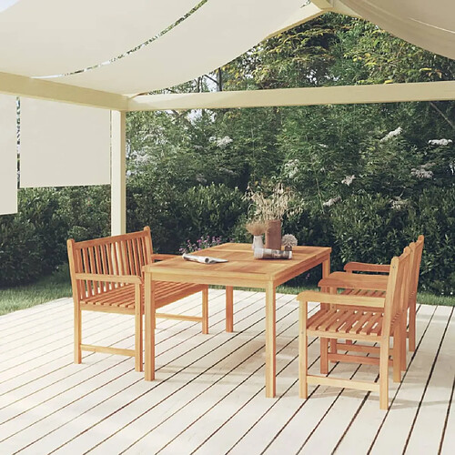 vidaXL Ensemble à manger de jardin 4 pcs Bois de teck massif