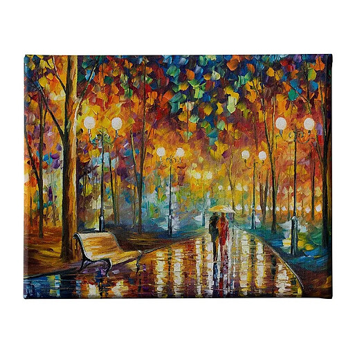 EPIKASA Impression sur Toile Sous la Pluie 2, Multicouleur, Polyester, 70x3x45 cm