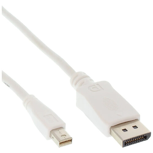 Alpexe Câble InLine® Mini DisplayPort à DisplayPort blanc, 2 m