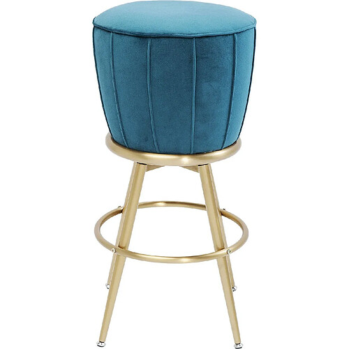 Karedesign Tabouret de bar After Work velours bleu Kare Design