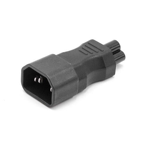 vhbw Adaptateur C14 (mâle) vers C5 (femelle) pour divers appareils électriques - Adaptateur secteur IEC 320, noir