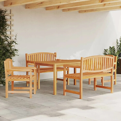 vidaXL Ensemble à manger de jardin 5pcs Bois de teck massif