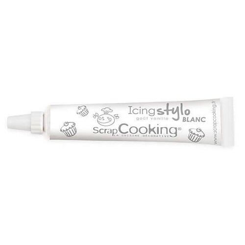 Scrapcooking Stylo glaçage blanc goût vanille