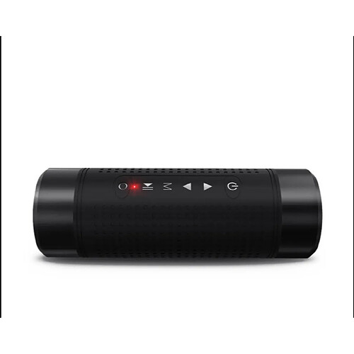 Universal Extérieur Bluetooth 4.1 haut-parleur étanche 5200mAh alimentation banque vélo subwoofer portable haut-parleur LED lumière | Haut-parleur portable (noir)