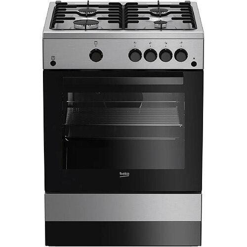 Cuisinière gaz 66l 4 feux inox - fsg62010fx - BEKO