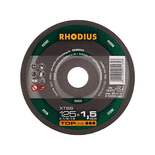 Disque de coupe XT66 125 x 1,5mm Rhodius(Par 50)