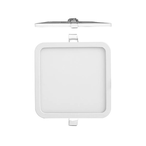 Inspired Downlight Encastrable Carré Ultra Mince 22,5 cm, LED 24W 4000K, 2200lm, Blanc Mat, Driver Inclus, 3 ans de Garantie