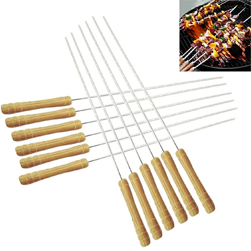 Wewoo Aiguilles de barbecue de camping en plein air 12 PCS, longueur: 30cm