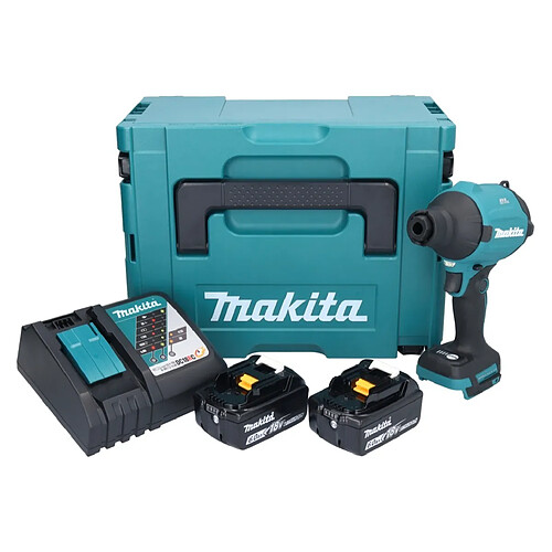 Makita DAS180RGJ Souffleur à poussière sans fil 18V Brushless + 2x Batteries 6,0Ah + Chargeur + Coffret Makpac