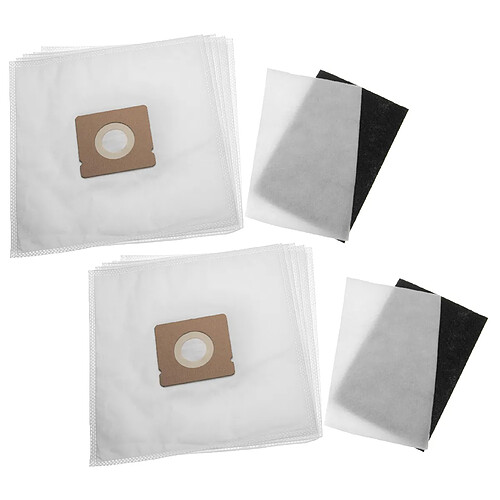 vhbw Lot de sacs (microfibres non tissées) + filtre avec 12 pièces compatible avec Rowenta RO5271, RO5271GA, RO5273, RO5273EA, RO5295 aspirateur