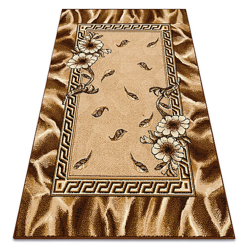 RUGSX BCF Rug Morad TRIO fleurs, feuilles classique - vieil or 140x200 cm