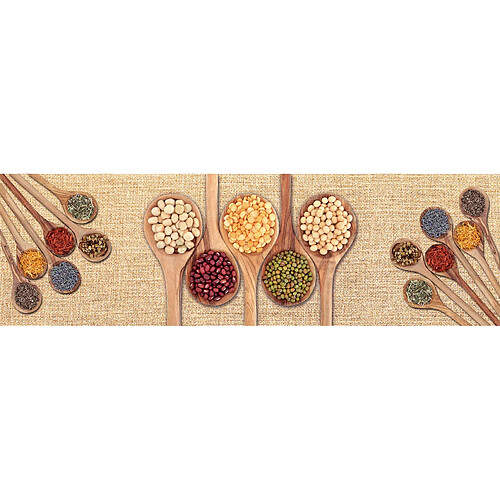 Alter Tapis de cuisine, 100% Made in Italy, Tapis antitache avec impression numérique, Tapis antidérapant et lavable, Modèle Emile, cm 220x52