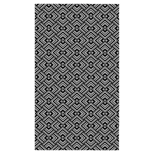 Alter Tapis de salle de bain, 100% Made in Italy, Tapis antitache avec impression numérique, Tapis antidérapant et lavable, Modèle optique - Georgia, 120x70 cm