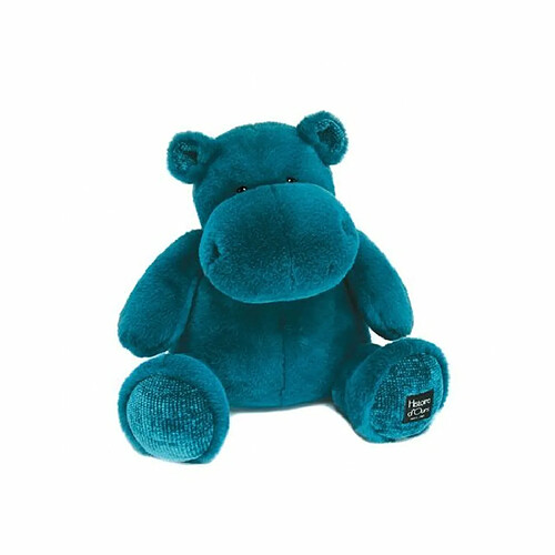 Ludendo Peluche Hippopotame Hip'Blue bleu canard 25 cm