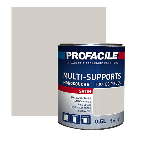 Peinture intérieure multi-supports, PROFACILE-0.5 litre-Toile de Lin