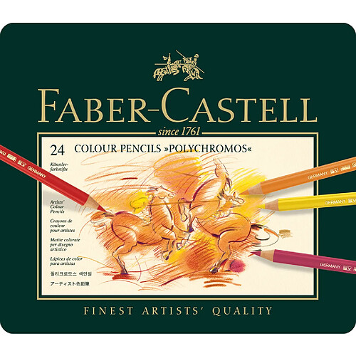 FABER-CASTELL Crayons de couleur POLYCHROMOS, étui en métal ()