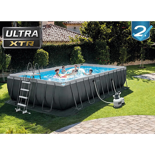 INTEX Ensemble de piscine Ultra XTR Frame rectangulaire 732x366x132 cm