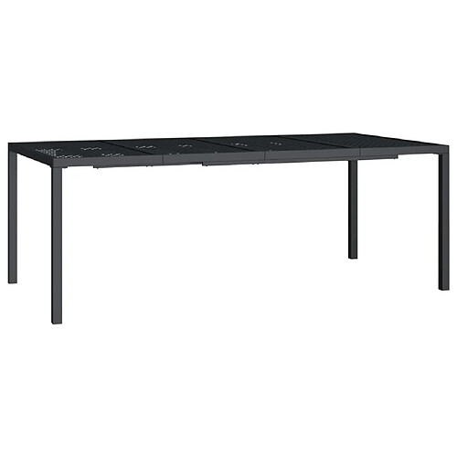 Maison Chic Table de jardin | Table d'extérieur anthracite 200x100x72 cm acier -GKD25946