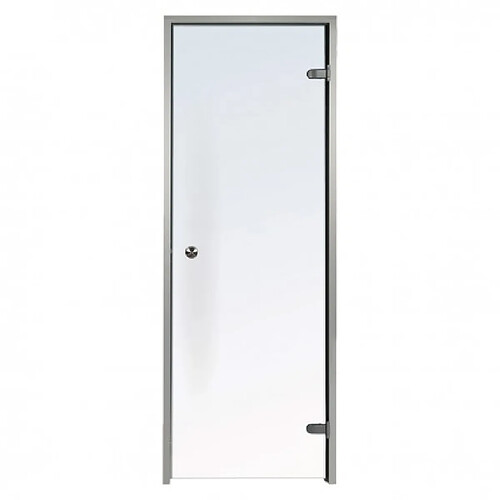 Desineo Porte transparente pour Hammam 60 x 190 cm en verre trempé sécurite 8mm cadre en aluminium