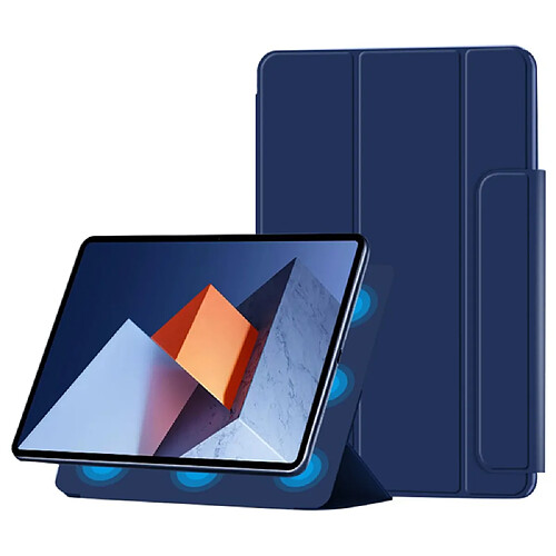 Etui en PU fermeture magnétique avec support bleu pour votre Huawei MateBook E 2022